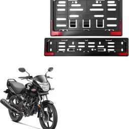 Bike Number Plate Frame with Reflector (Stander Size For All Bikes) _074 Bike Number Plate-image-0