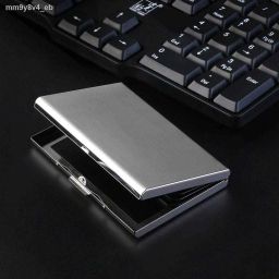 Men & Women Trendy Silver Aluminium Card Holder-image-73