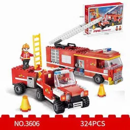 Fire Truck the Rescue Vehicle Sets Building Blocks Toys, Lego Compatible Blocks-image-70