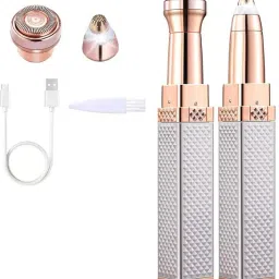 PRIXONA 2 In 1 Eyebrow Machine For Women Face Lips Nose Hair Removal P101 Fully Waterproof Trimmer 90 min Runtime 2 Length Settings-picture-18