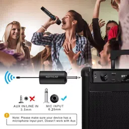 nefficar Wireless Microphone System, 100ft Range, for Singing, Announcement, Stage Microphone image 4