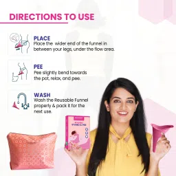 mildcares Stand and Pee with Carry Pouch Easy to Use Reusable Female Urination Device image 5