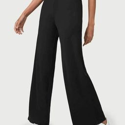 next one Women Loose Fit Black Lycra Blend Trousers-picture-8