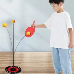 Table Tennis Trainer Rebound Rackets and Balls Base Training Table Tennis Kit-12