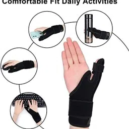 soulvinee Thumb Support with Splint for Right and Left Hand Trigger Finger Finger Support image 3