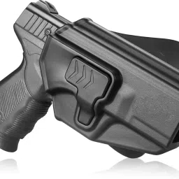 Universal OWB Holster Fits .45,30 Bore Pistol, Glock 17,19 & 100+ Pistols Racquet Carry Case/Cover Free Size-21