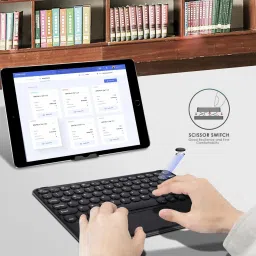 MILICRYSTAL AN 6030 pink Bluetooth Laptop-size Multi-device Keyboard Compatible with iPad image 5