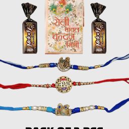 Religious Makhan-Bhai-Fluitkrishna- Assorted Rakhi Set-image-64