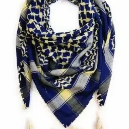 Checkered Cotton Blend Men Beige Fancy Scarf-image-17