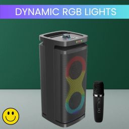 FRONY A1 (PORTABLE BLUETOOTH PARTY SPEAKER) HD Quality Audio &Wireless Karaoke MicW290 40 W Bluetooth Party Speaker-image-111