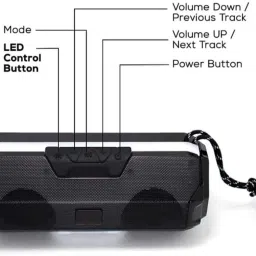 Treadmill TG-143 Portable Rechargeable Wireless Multimedia Speaker LED Light Flash 10 W Bluetooth Party Speaker image 2