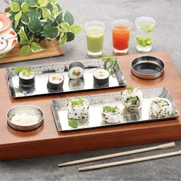 upheavel Serving Platter for All Type of Snacks Sizzler Tray Serving Set image 2