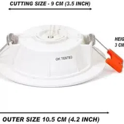 nightstar Excel 7-Watts Round Led Panel Conceal Down Pack of 9 Ceiling Light Ceiling Lamp image 4