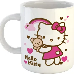 Hello Kitty Animation Cartoon Printed Coffee, Funny Coffee- White Ceramic Gift for Kids Ceramic Coffee Mug-image-71