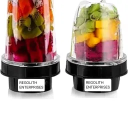 Bullet Jar Mixer Grinder Set of 2(500ml & 300ml)ABS Transparent Mixer Juicer Jar Mixer Juicer Jar-image-31