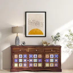 mudramark from pepperfry Siramika Sheesham Wood Sideboard In Rustic Teak Finish-picture-5