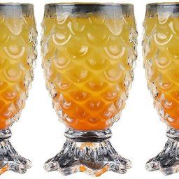 (Pack of 3) pineapple shape wine bear Glass Glass Glass Set Water/Juice Glass-image-16