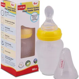 Feeding Spoon with Squeezy food Grade Silicone Feeder bottle BPA Free, 180 ml Feeder-22
