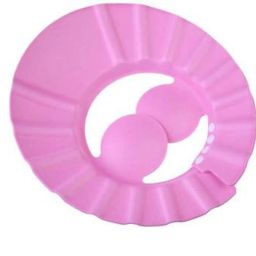 Adjustable Baby Kids Shampoo Bath Bathing Safe Soft Shower Button Closure Cap Hat Hair Shield (Pink)-19