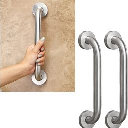 Stainless Steel aGrab Bar for Bathroom & Bathtub Wall Mounted Safety Hand Support Rail Matt Finish - Balance Handle - Towel Bar - 8 Inch Pack of 3 Shower Grab Bar-image-66