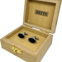 Zitti Metal, Stainless Steel, Alloy, Brass, Silver Cufflink-image-88