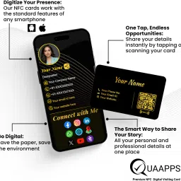 quaapps Nfc Business Card,Rectangular , PVC Business Card image 4