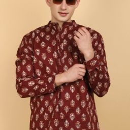 Men Printed Pure Cotton Straight Kurta-image-24