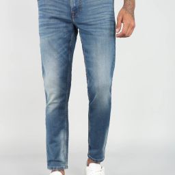 Men Skinny Mid Rise Blue Jeans-image-93