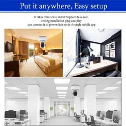 Zinzo 360 Degree View V380 Pro Home and Office Ultra HD Wireless IP CCTV Camera Security Camera (Pack of 2 Camera) Security Camera image 4