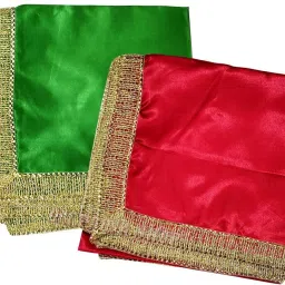 Satin Blend Printed Green, Red Men Dupatta-picture-33