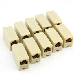 Techy-tech 10Pcs RJ45 Coupler CAT5 CAT5E Extender Plug Ethernet LAN Cable Joiner Connector Lan Adapter-25