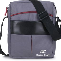 Grey Men Sling Bag - Extra Large Stylish Shoulder Cross Body Office Business Messenger Bag Water Resistant for Men and Boys-image-120