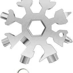 18in1 Snowflake Multi Pocket Tool Key Ring Spanner Hex Wrench Camping & Hiking Wrench-picture-19