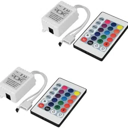 PACK OF 2 24 Keys RGB IR Wireless Remote Controller Power Supply Electronic Hobby Kit-image-9
