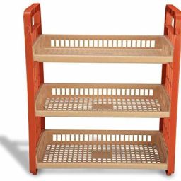 Fruits/Vegetables Kitchen Rack 3-Layer Multipurpose Light weight Utility Racks Plastic-image-72
