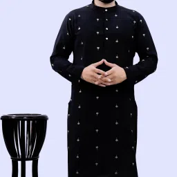 Men Woven Design Cotton Blend Straight Kurta-image-74