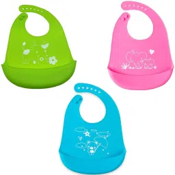BabyCartoon Printing Waterproof Silicone Bib Rice Pocket-27