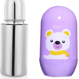 Baby Nail Clipper Cutter & Stainless Steel Baby Feeding Bottle - Steel, Plastic-27