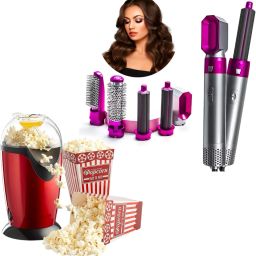 Elevea 15 YEARS WARRANTY 5-in-1 Hair Styler Kit With Electric Big Popcorn Machine Combo C91 Hair Styler-image-62