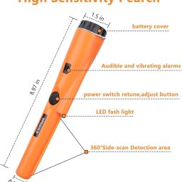 Real Instruments Waterproof Metal Detector Pinpointer 360°Search Treasure Pinpointing Finder Advanced Metal Detector image 3