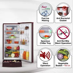 lg 185 L Direct Cool Single Door 4 Star Refrigerator with Base Drawerwith Smart Inverter Compressor & Smart Connect image 5