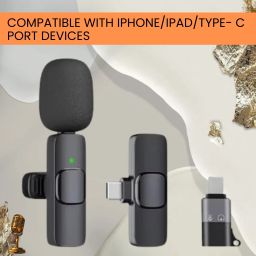 K8 Wireless Microphone Recording Clip Mic with Receiver for Vlogging/YoutubeQ211 Microphone-image-79