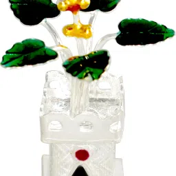 pure silver tulsi plant for pooja and gifting purpose (wt. 6 gms) Decorative Showpiece - 4 cm-image-67