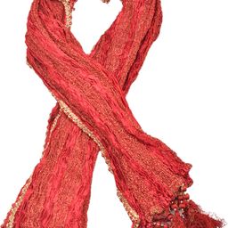 manyavar Art Silk Self Design Red Men Dupatta-picture-21