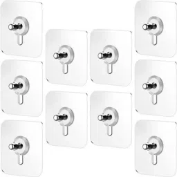 (PACK OF 10)Multipurpose use bathroom and kitchen storage hook 1.110 Hook 1-image-92