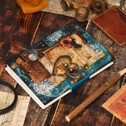 di-kraft Printed Diary Notebook With Lock Clasp For Gift/Office Use (5*7 Inch,144 Pages) A5 Journal Unruled 144 Pages image 4
