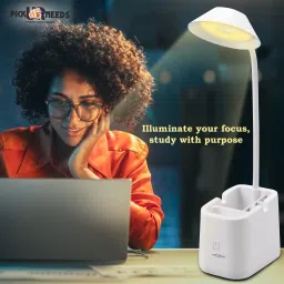 study table lamp Foldable Rechargeable Table Lamp LED Desk Light with Pen Stand Study Lamp image 3