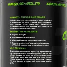 bigmuscles nutrition Creatine Monohydrate [50 Servings] | Supports Lean Muscle Building & Recovery Creatine image 4