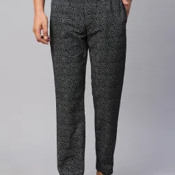 Urban Scottish Men's Black Cotton Lounge Pants Men Pyjama-image-96