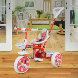 Tricycle with Parental Contral Handle, Tricycle with EVA Wheels,Basket Tri Cycles for Kids 2-5 Years, Tricycle-12